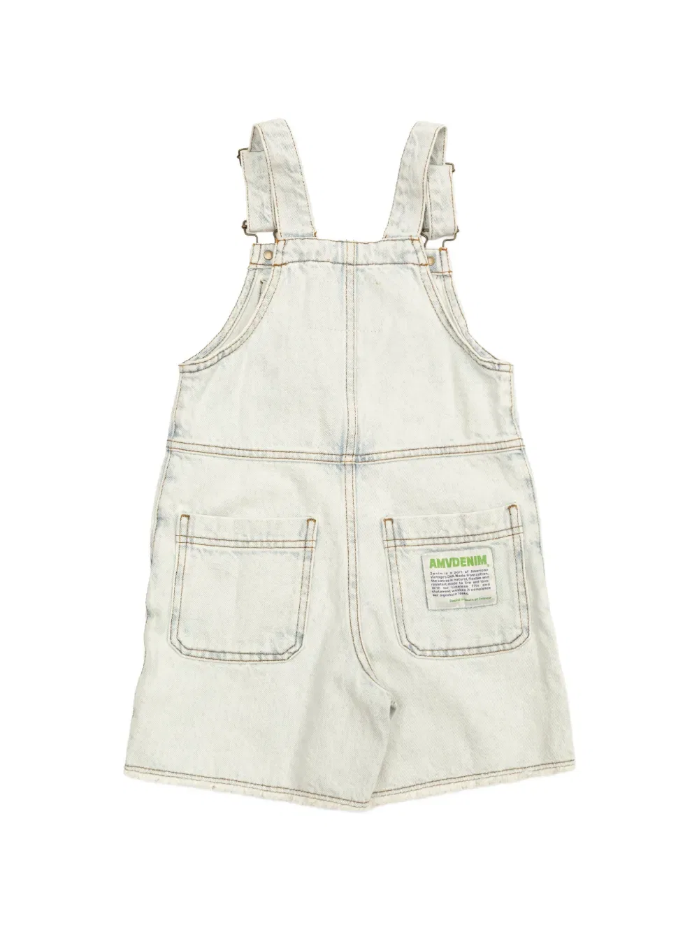 Шорты из выбеленного денима, комбинезоны American Vintage Kids, серый — фото 2