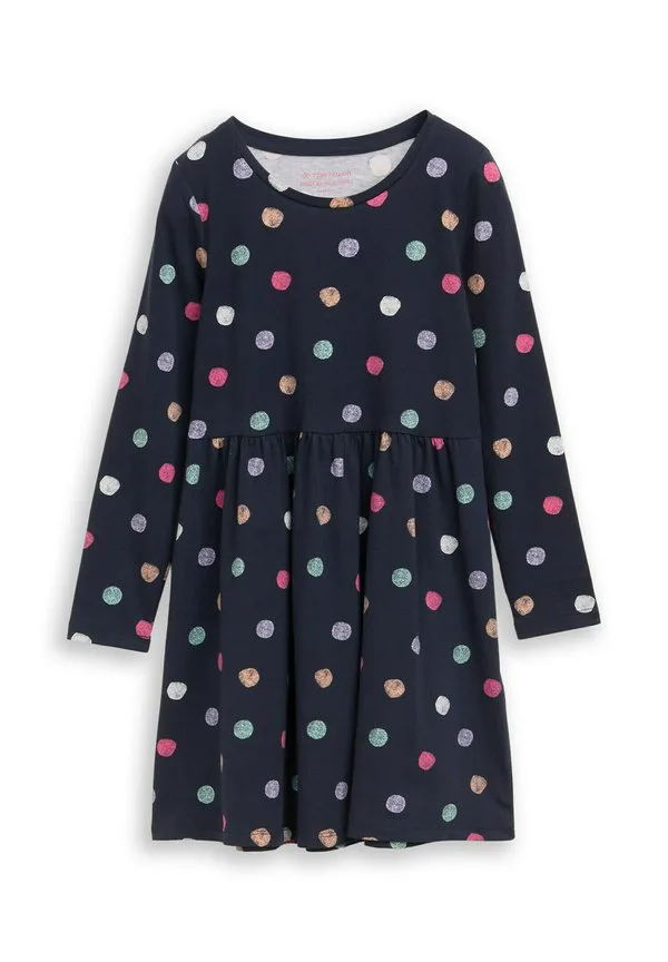 Платье-Джерси с принтом по всей поверхности Tom Tailor, Dark Blue/Multicolor Dot