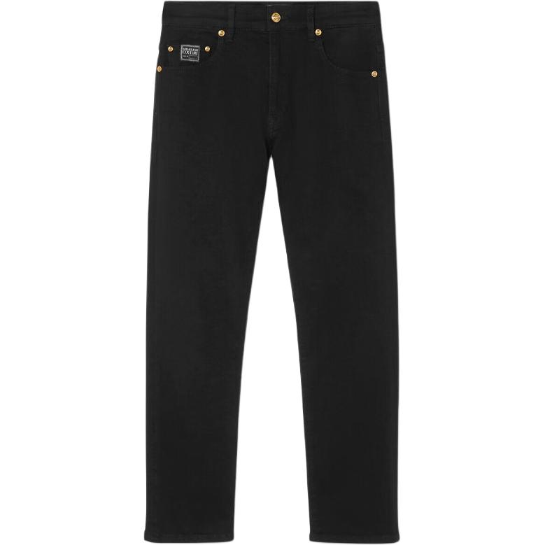 

Кутюрные зауженные джинсы VERSACE JEANS, черные
