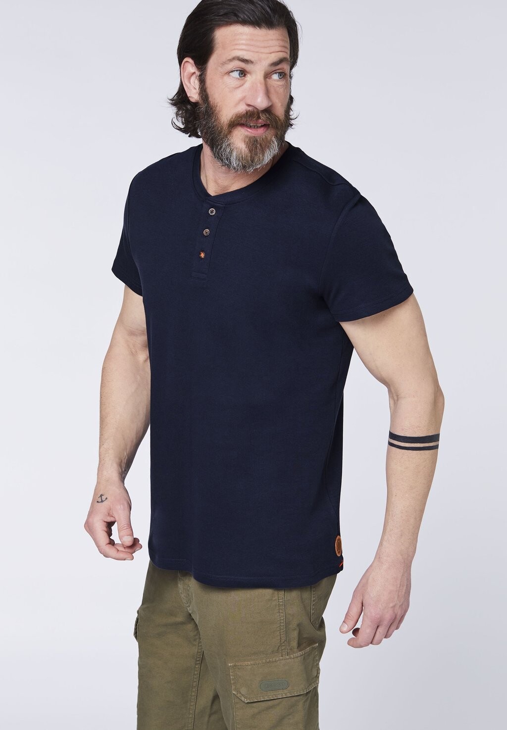 

Базовая футболка IM HENLEY LOOK GARDENA, темно-синий