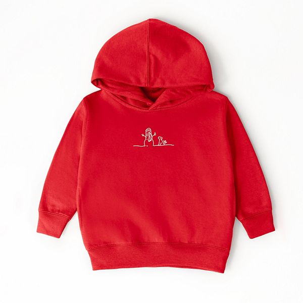 

Толстовка с капюшоном для малыша с вышивкой снеговика The Juniper Shop, Red