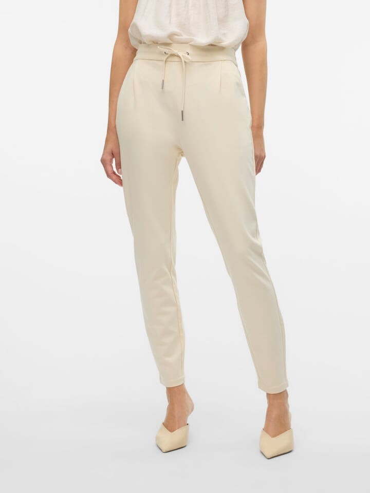 

Тканевые брюки Vero Moda Lockere Stoffhose Stretch Pants mit Kordelzug VMEVA, кремовый
