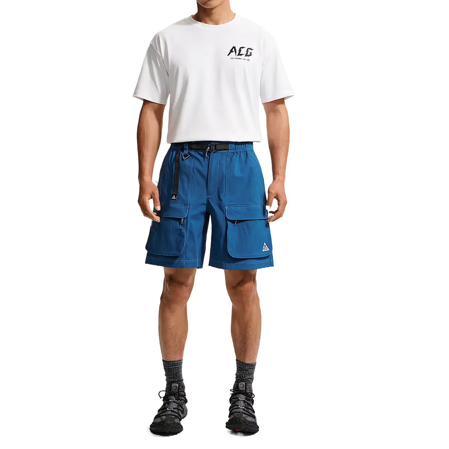Шорты карго ACG для мужчин, цвет Blue/Work Blue/Black/Peak White, средней посадки Nike, Coat Blue/Work Blue/Black/Peak White