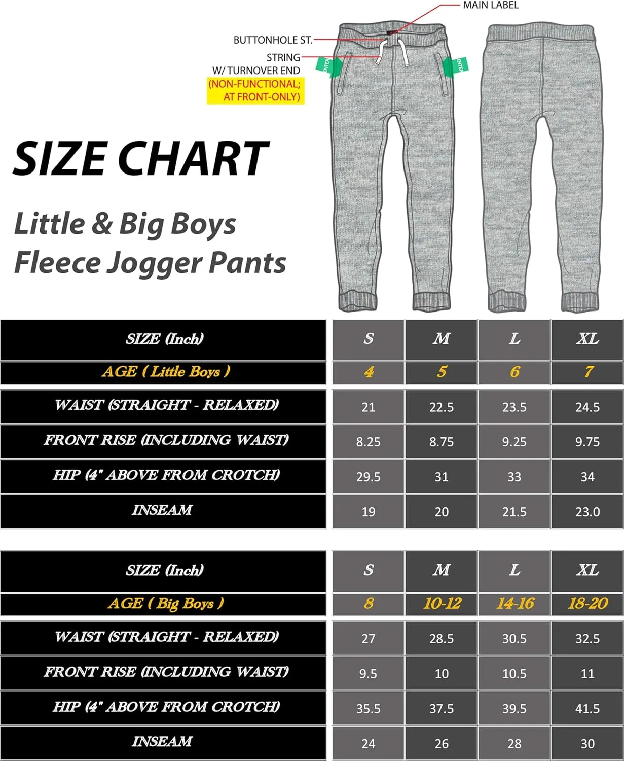 Спортивные брюки Southpole для мальчиков из флиса Active Basic, Marled Grey(New/Logo Patch) — фото 3