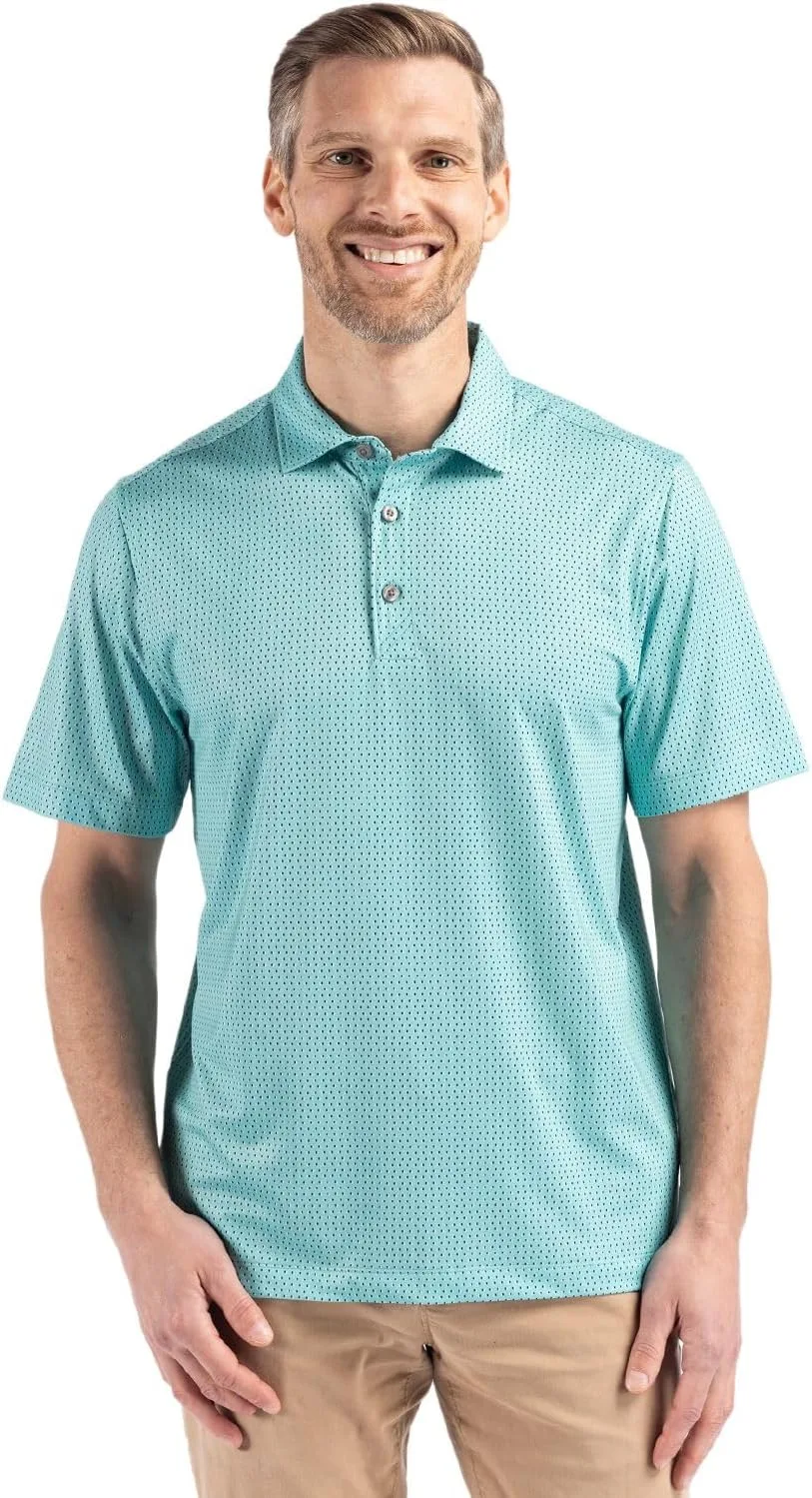 

Мужская поло Cutter & Buck Pike Eco Shadow Check Print Recycled