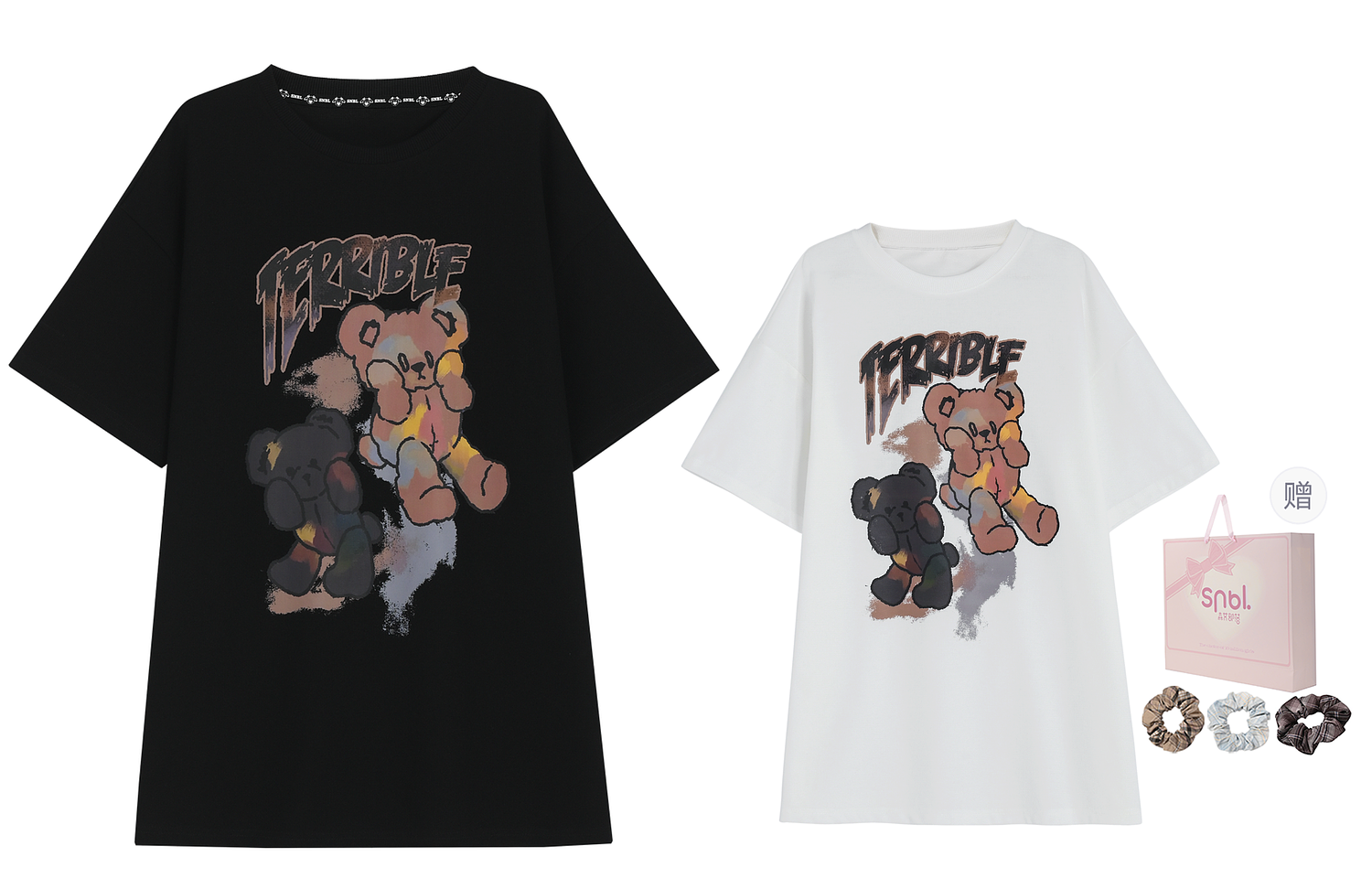 

Футболка женская SNBL, Comes with (Black+White)