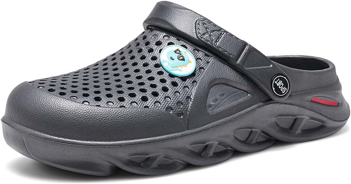 

Мужские садовые сабо Lnistride, обувь для дома, нескользящие шлепанцы для душа, пляжные сандалии, серый