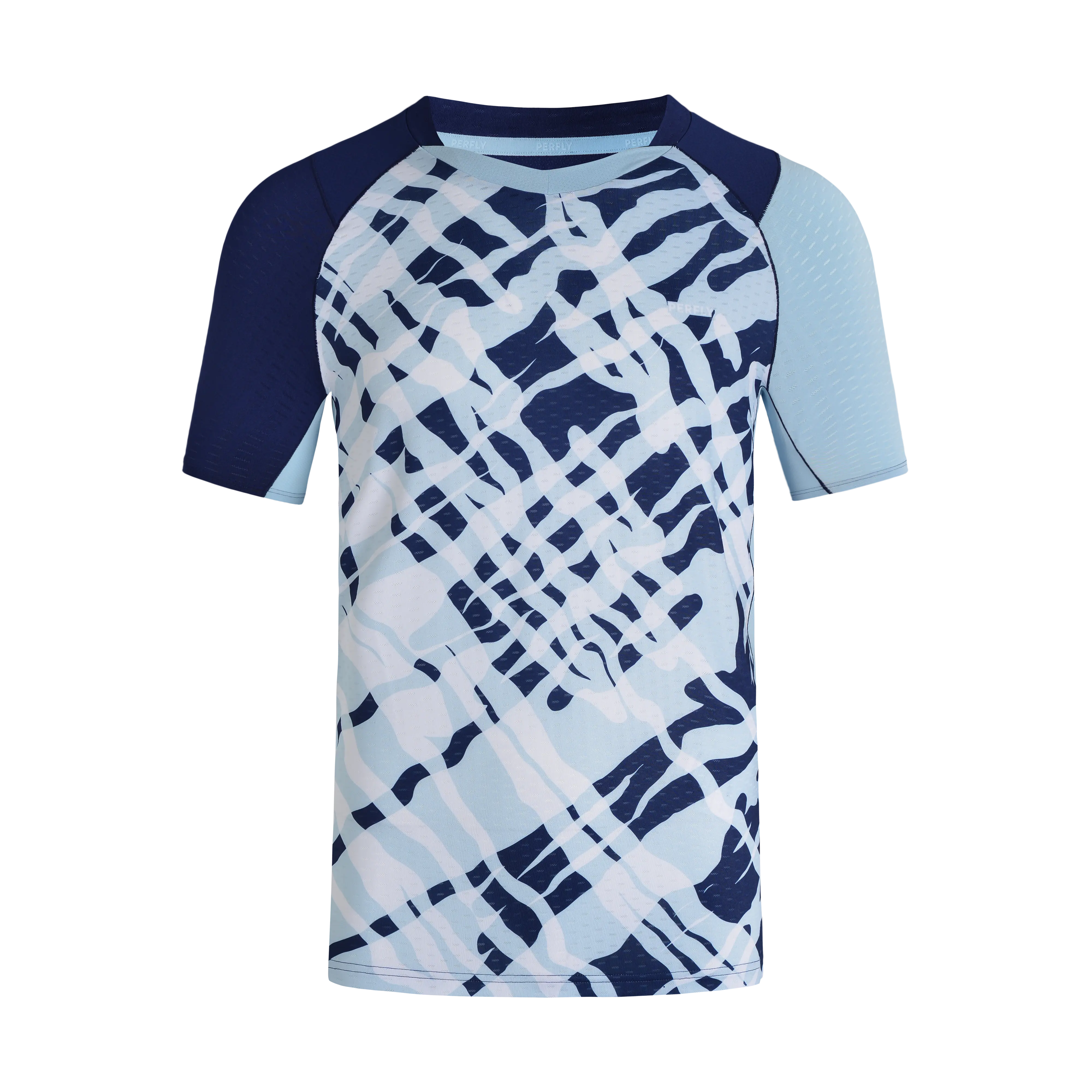 

Мужская футболка для бадминтона Perfly 560 Zebra Blue
