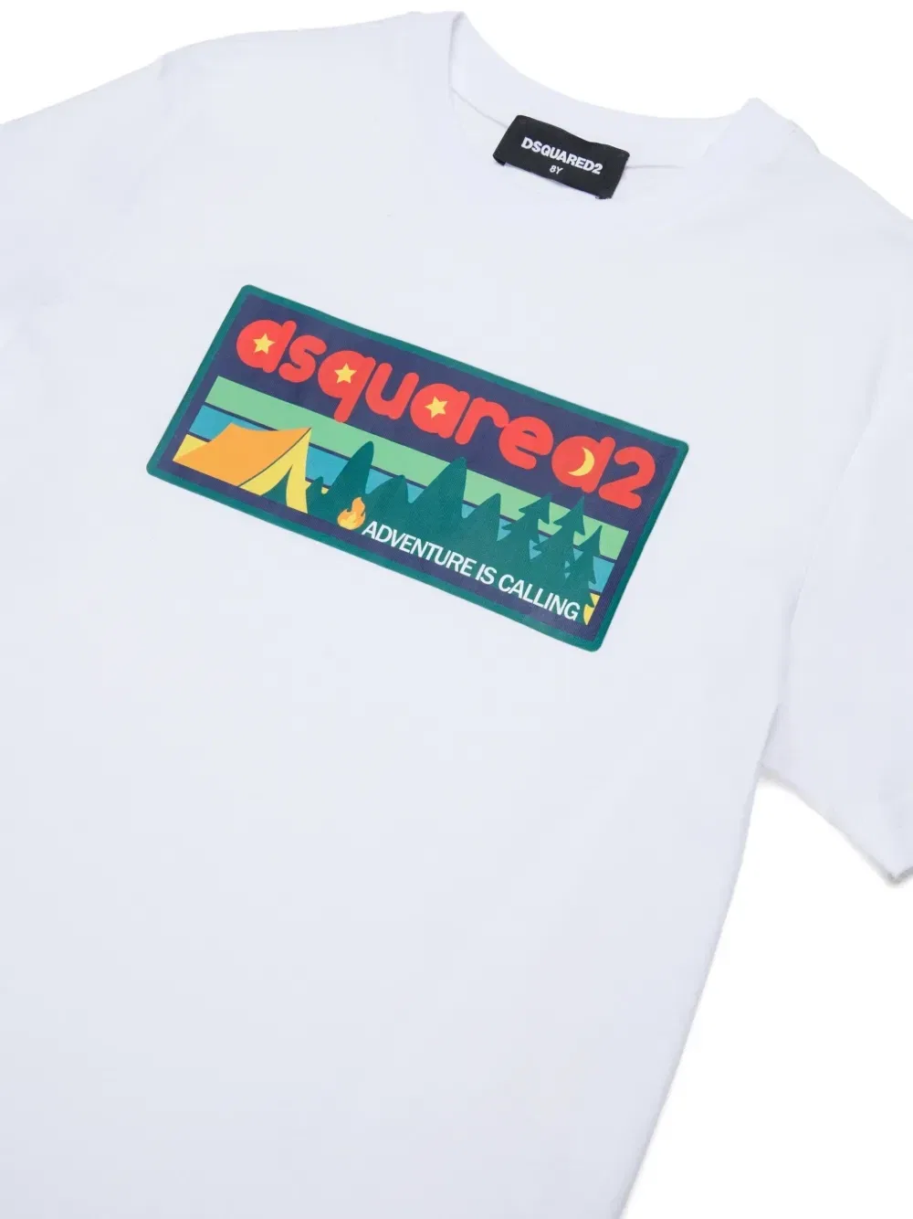 Футболка с графичным принтом Dsquared2 Kids, белый — фото 3