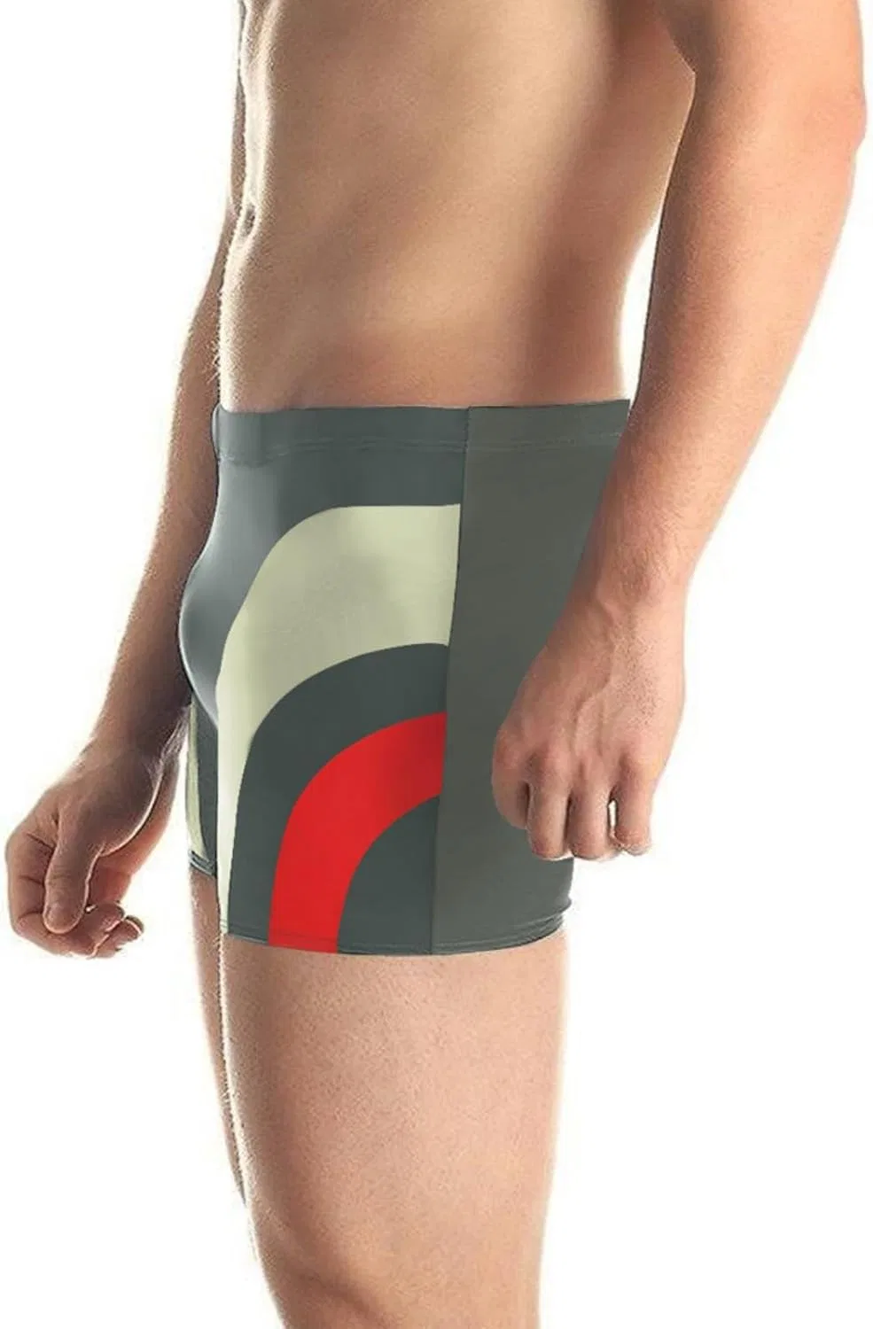 Плавки мужские без сетки, быстросохнущие, бренд Generic, цвет A22_gray — фото 2