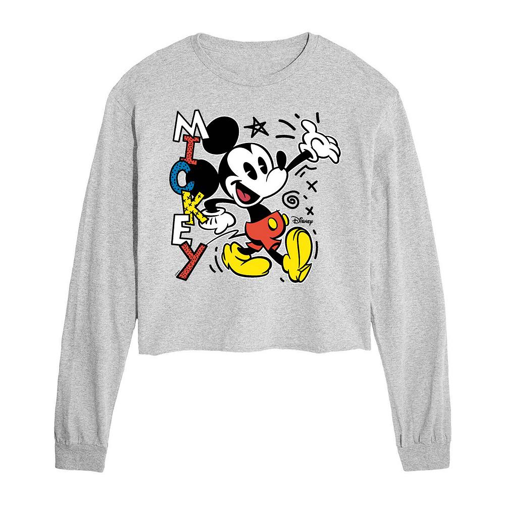 

Укороченная футболка с рисунком Disney's Mickey Mouse Pop для детей, цвет Heather Gray