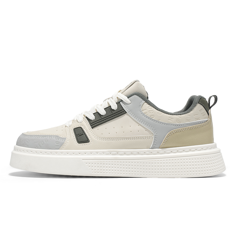 

CAMOSI Дышащие мужские скейтерские кеды низкие бежево-зеленые, цвет Beige Green