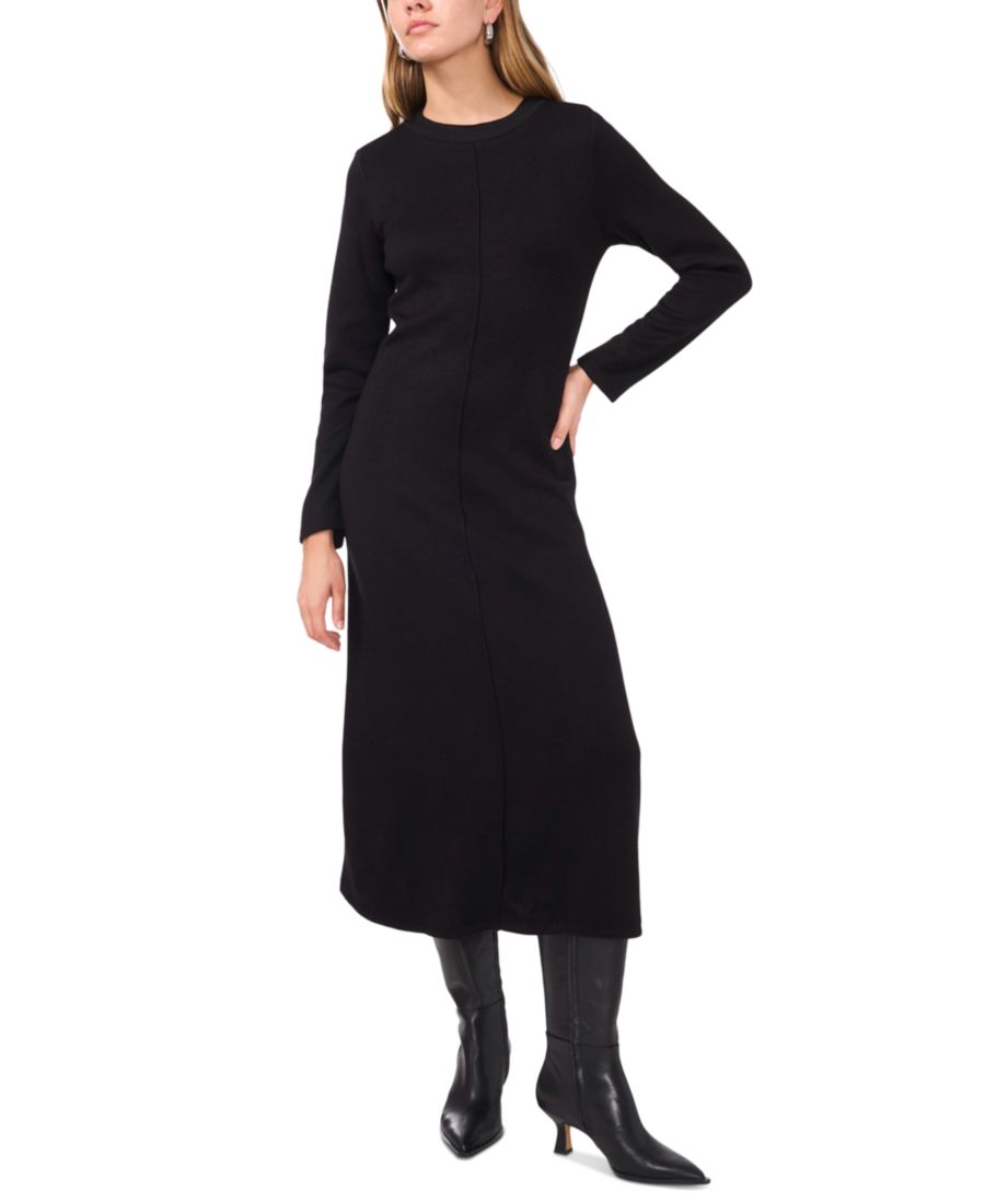 

Женское вязаное платье-свитер миди Vince Camuto, Rich Black