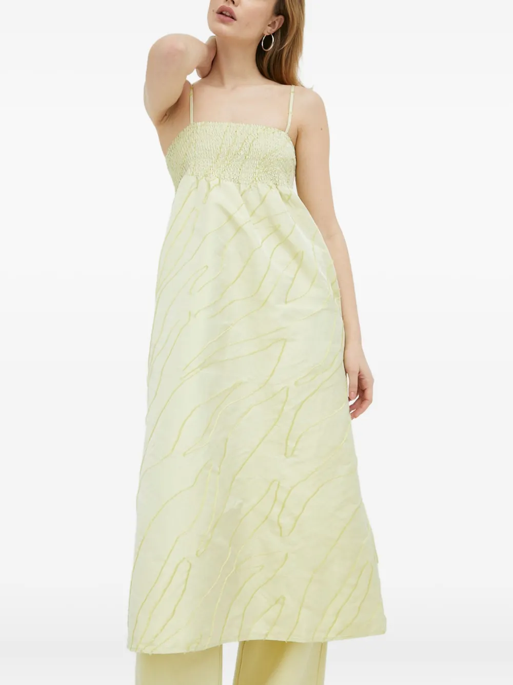 

Платье с отделкой в виде сборок Gestuz, желтый