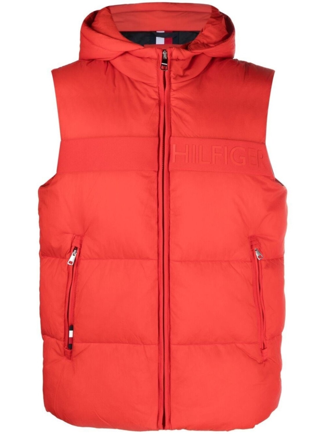 

Tommy Hilfiger дутый жилет с капюшоном, красный