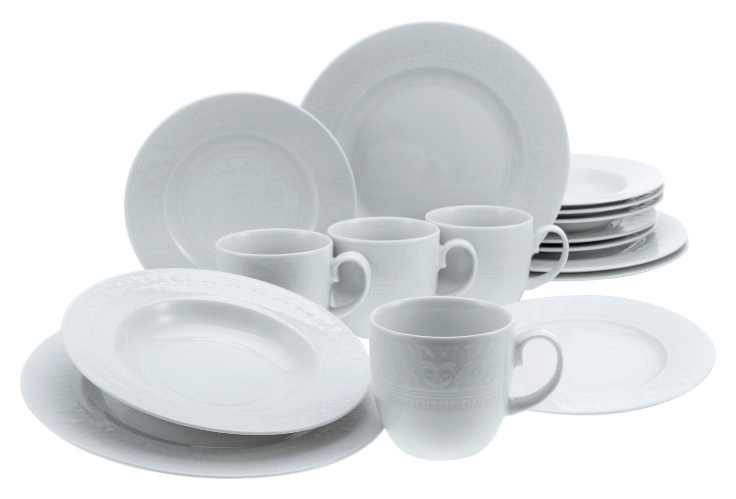 

Комбинированный сервиз 16 шт Creatable, белый