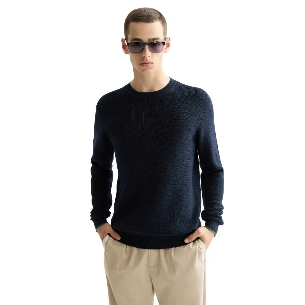 

Свитер из смеси льна Scotch & Soda, синий