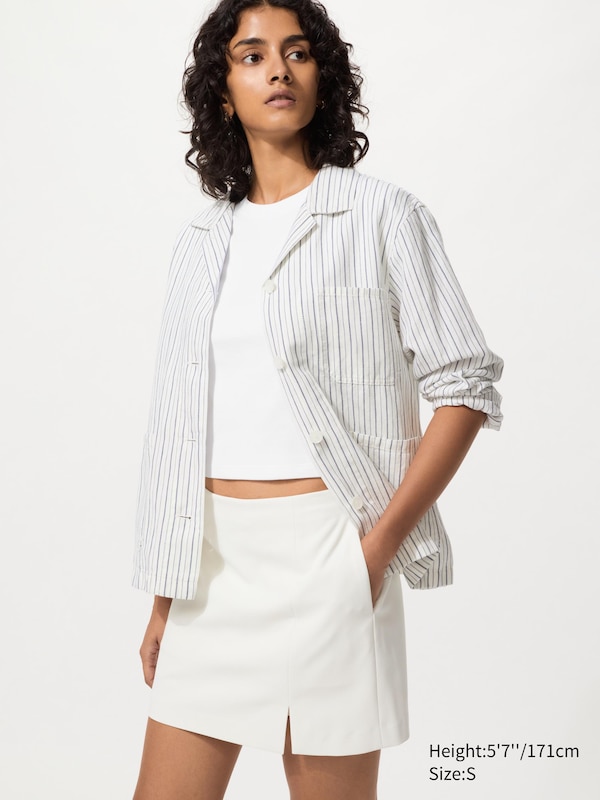 

Юбка-шорты с разрезом Uniqlo, 01 off white