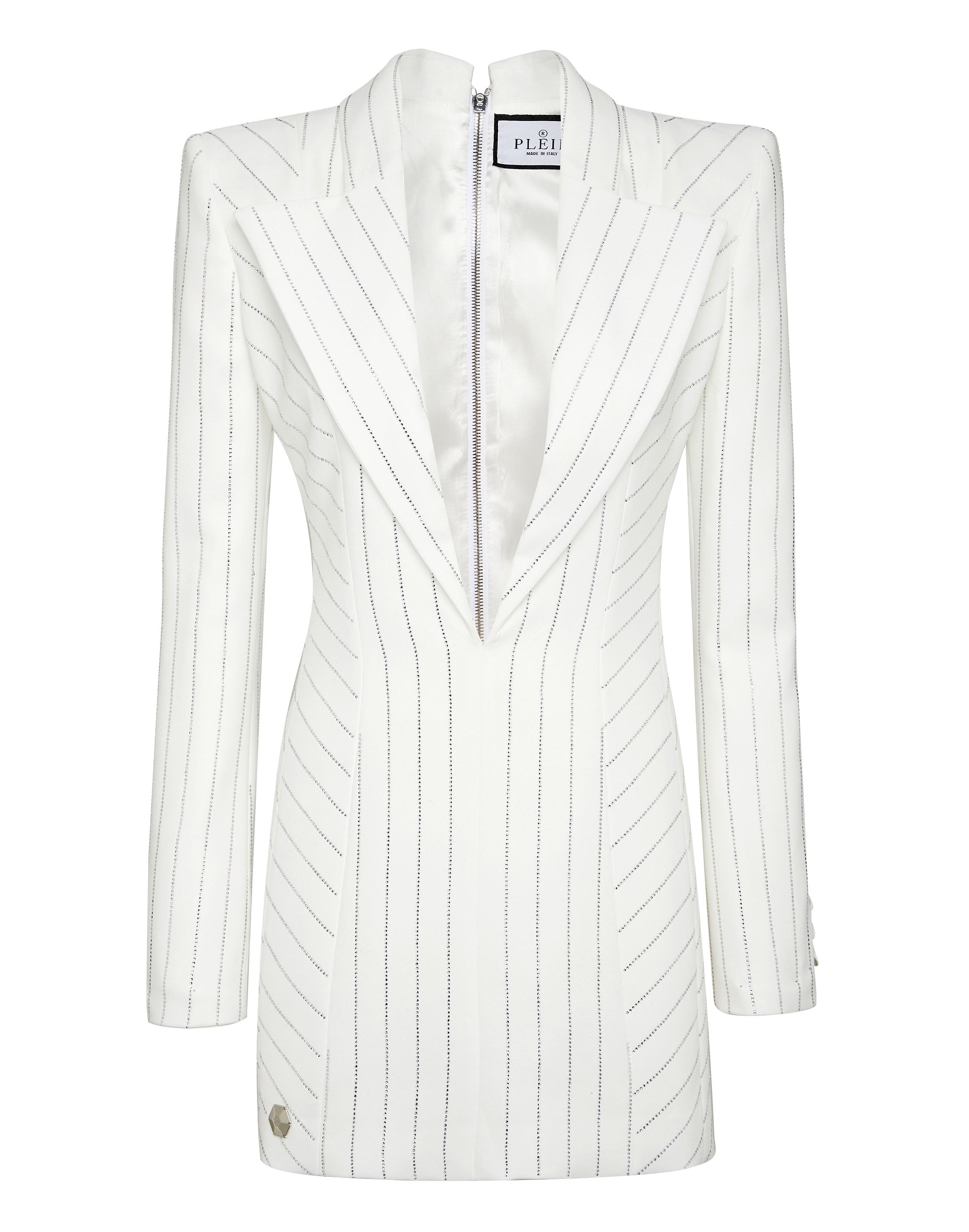 

Платье Cady Superfitted в полоску с кристаллами PHILIPP PLEIN, белый