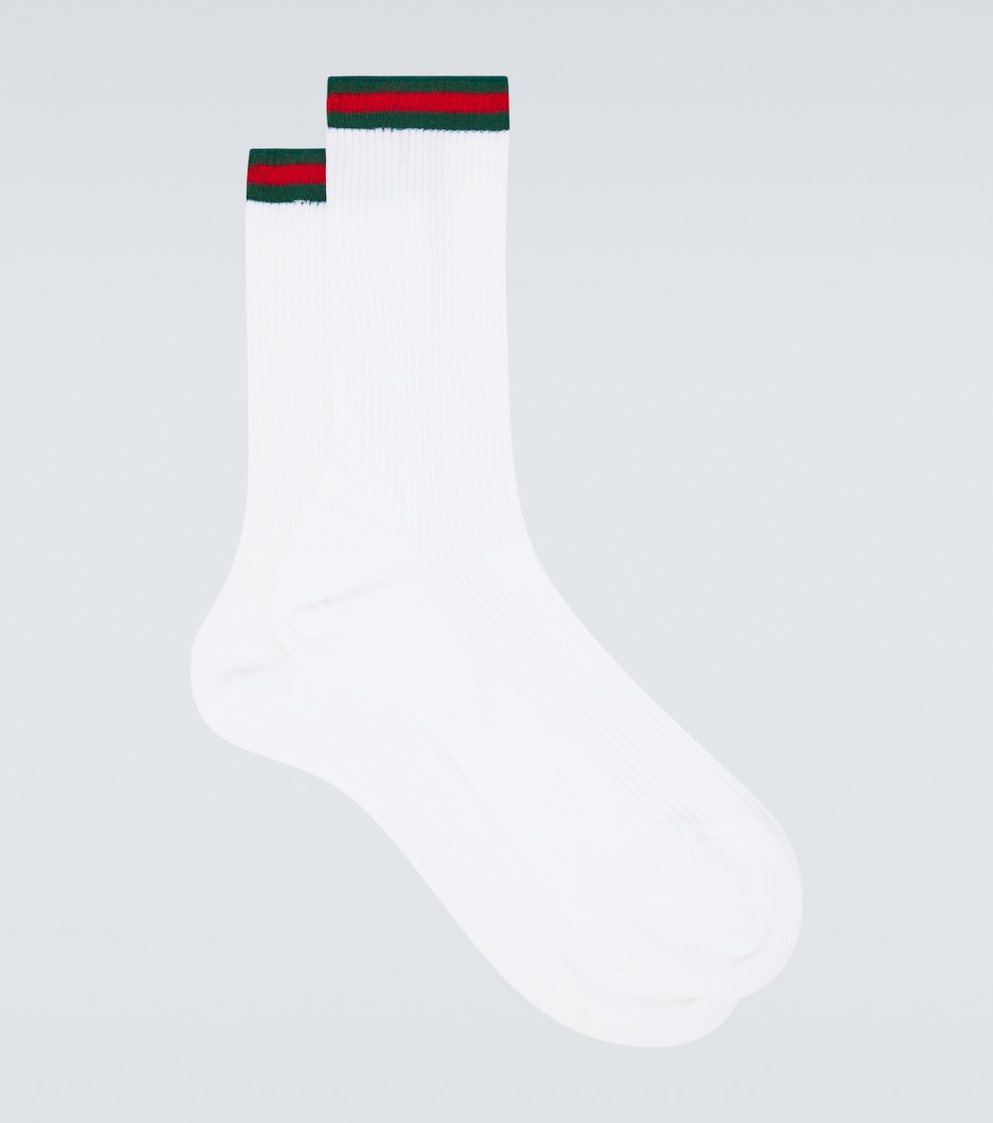 

Носки Web Stripe из хлопковой смеси Gucci, белый