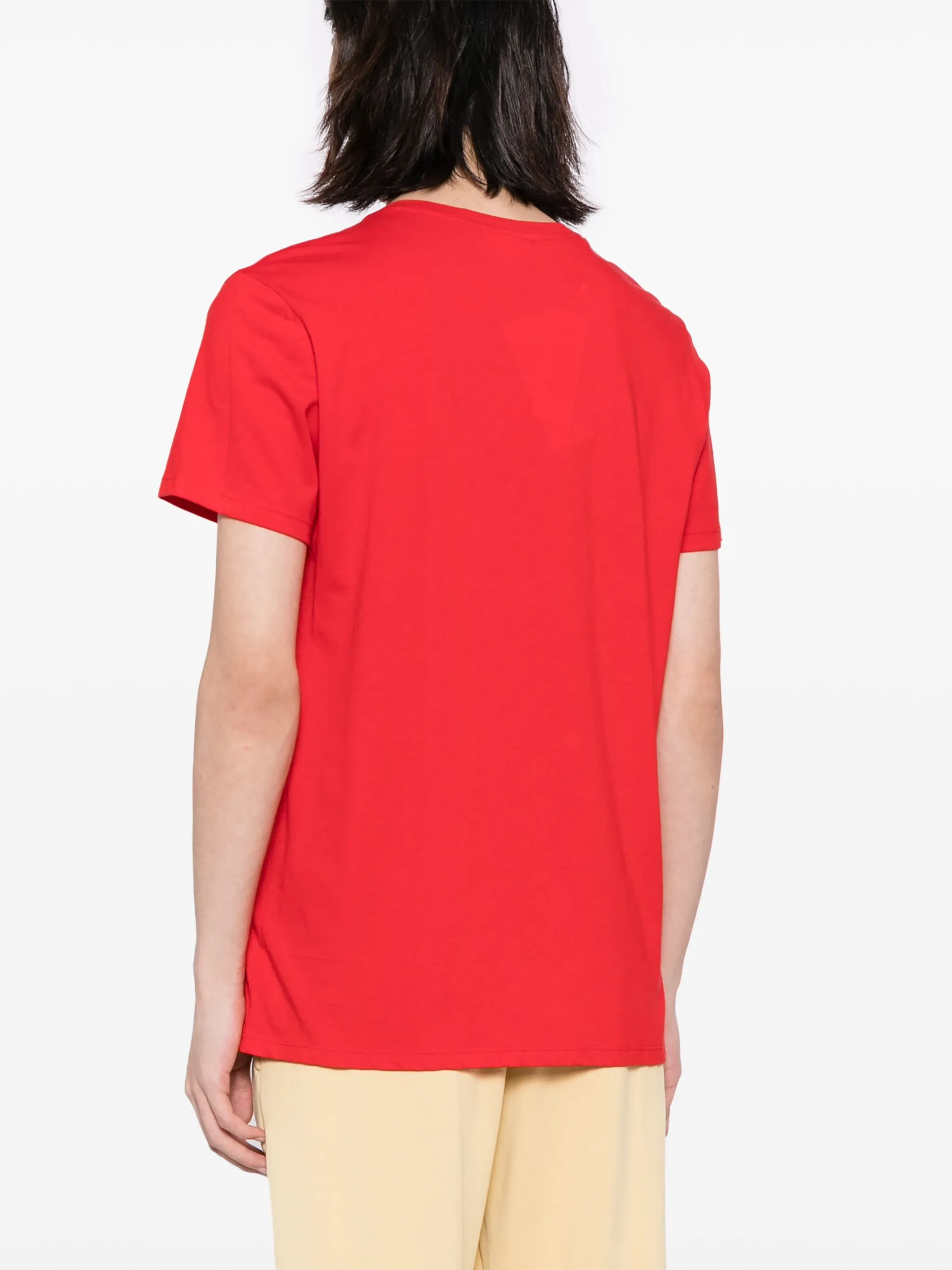 Футболка с вышитым логотипом Lacoste, красный — фото 4