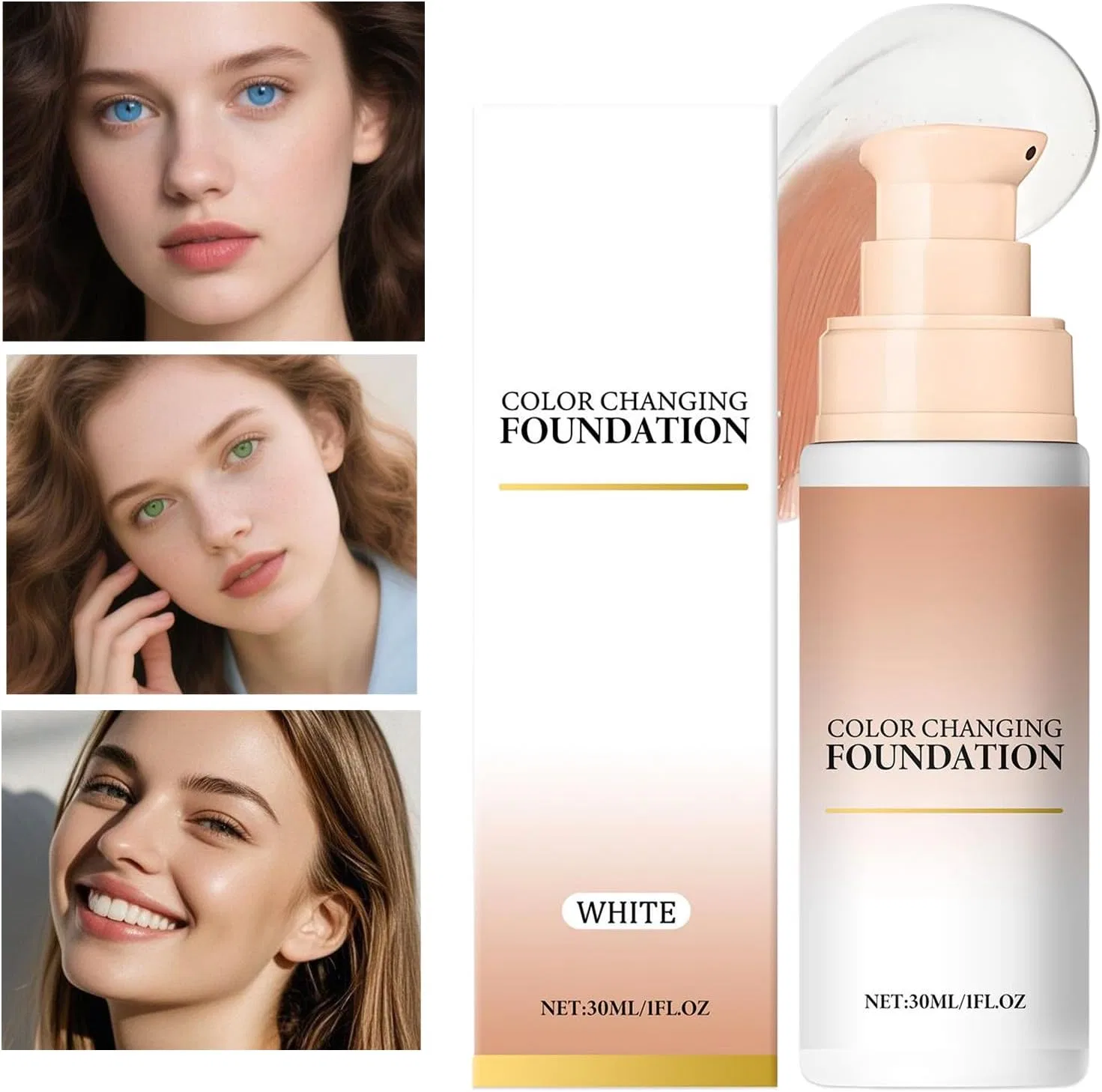 Крем для лица — Дневной -основа Color Changing Makeup No brand белый, 30 мл — фото 2