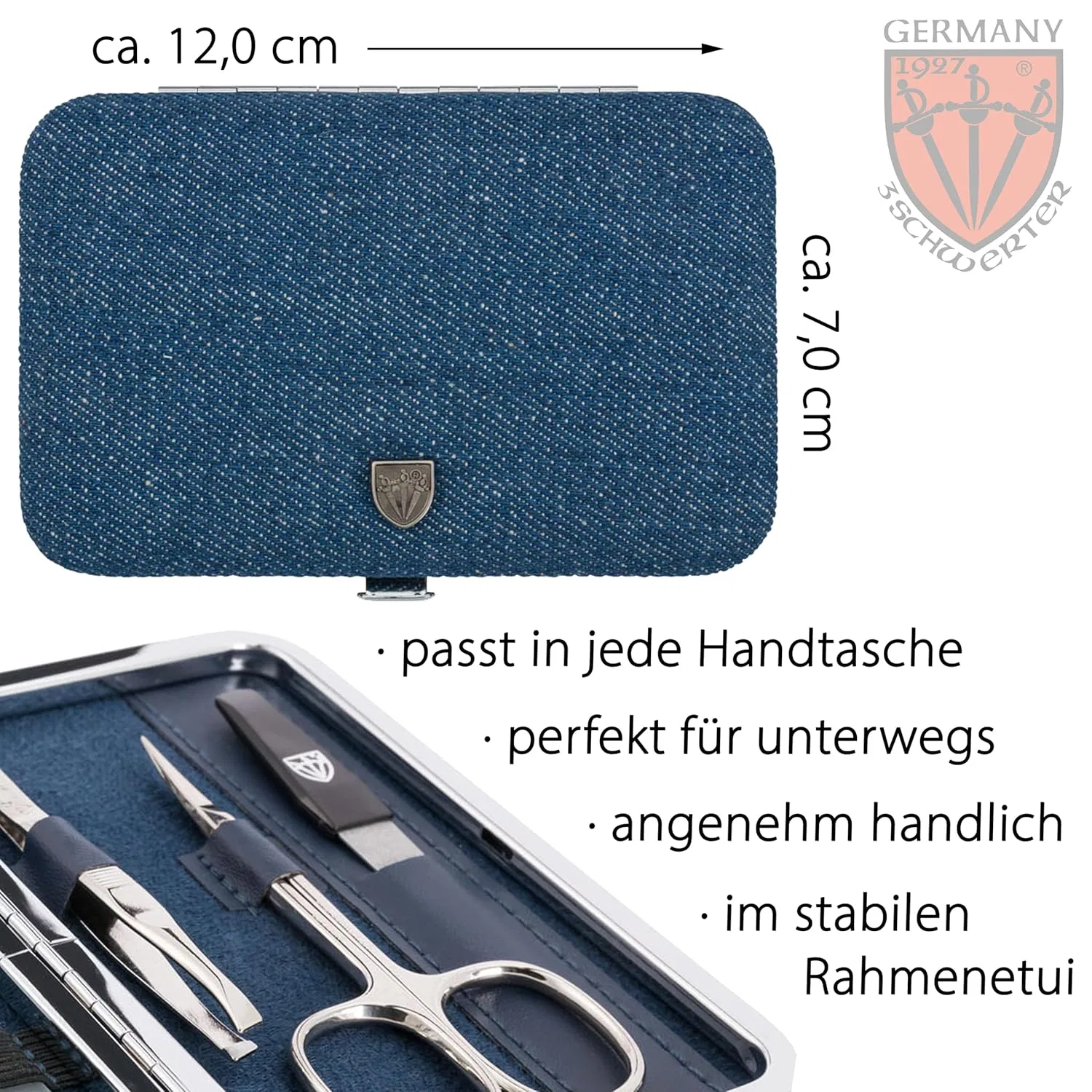 Маникюрный набор «Genova» от Drei Schwerter ‎Drei Schwerter, Blue / Textile Jeans — фото 4