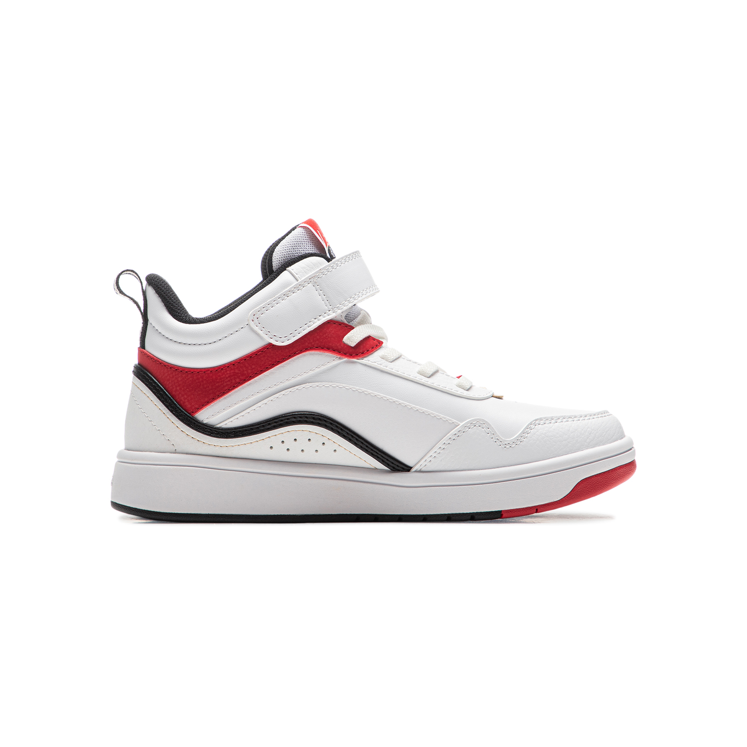 LINING YOUNG Износостойкие детские кроссовки для скейтбординга Sports Life Collection, белые, красные, средней высоты — фото 2