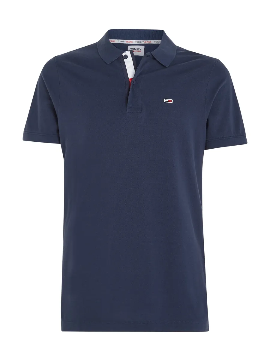 Рубашка-поло Tommy Jeans "TJM SLIM PLACKET POLO", цвет Twilight Navy — фото 3