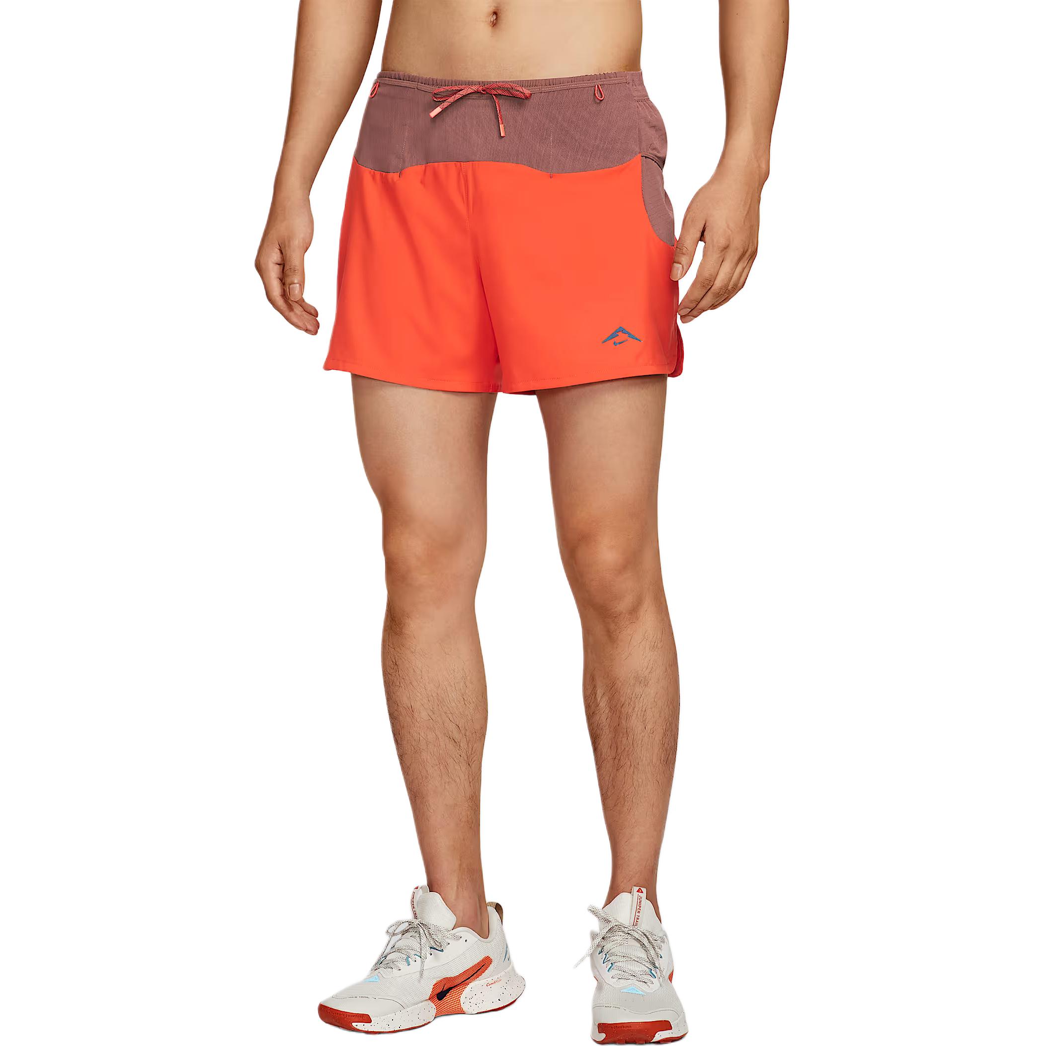 Мужские шорты для спорта dri fit adv trail second sunrise Nike, красный/коричневый/черный — фото 4