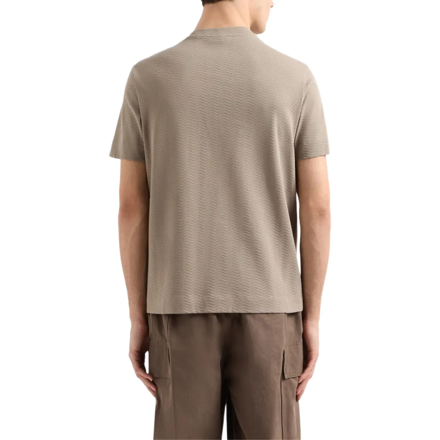 Футболка Asv Jacquard Jersey EMPORIO ARMANI, Khaki — фото 4
