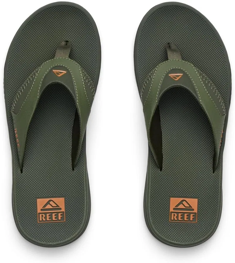 Мужские шлепанцы Reef с подушкой и веерным рисунком, Olive Green — фото 3