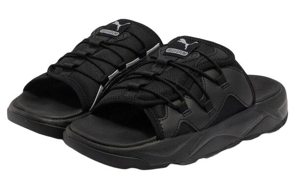 Тапочки rs slides 2 'black silver' Puma, черный — фото 3