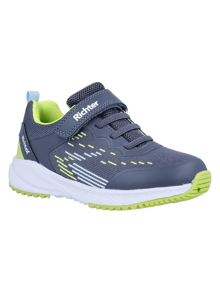 Кроссовки "Buddy" со шнуровкой и липучкой, Richter Shoes, синий
