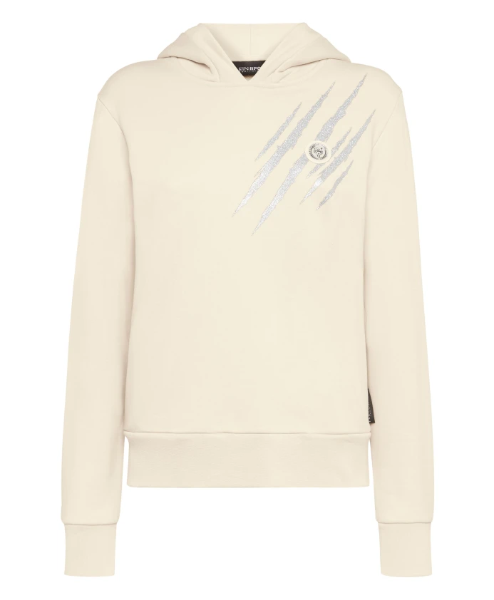 

Толстовка с капюшоном, царапина Plein Sport, бежевый