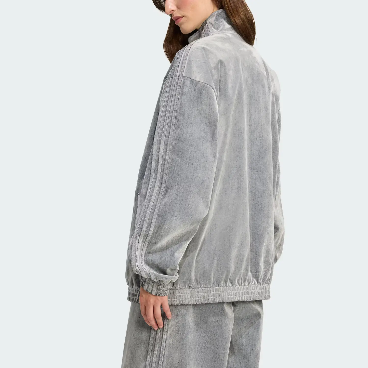 Adidas Originals Куртка Firebird FW25 из саржи, Light Gray — фото 4