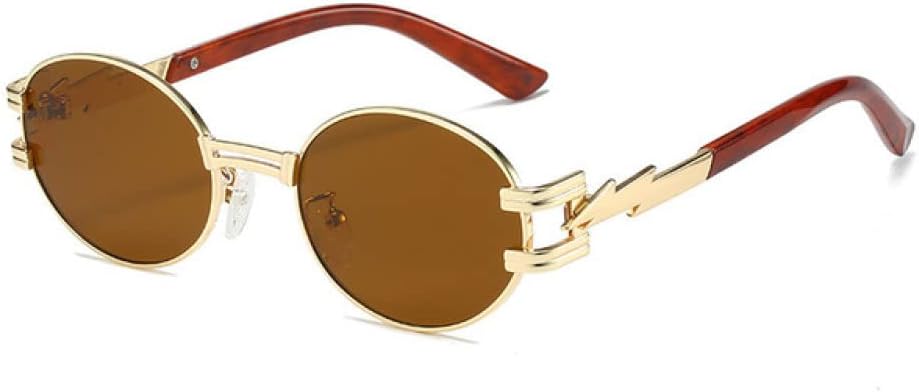 

Женские солнцезащитные очки в стиле панк, маленькие овальные, с прозрачными линзами с градиентом, защита от УФ-излучения UV400. Мужские солнцезащитные очки с металлическими дужками LANGSER, Golden Tea