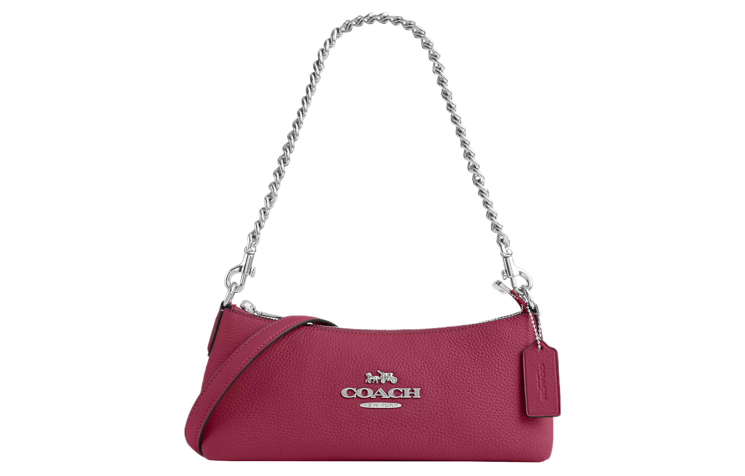 

COACH Кожаная сумка через плечо Шарлотта Коровья кожа Ярко-фиолетовый