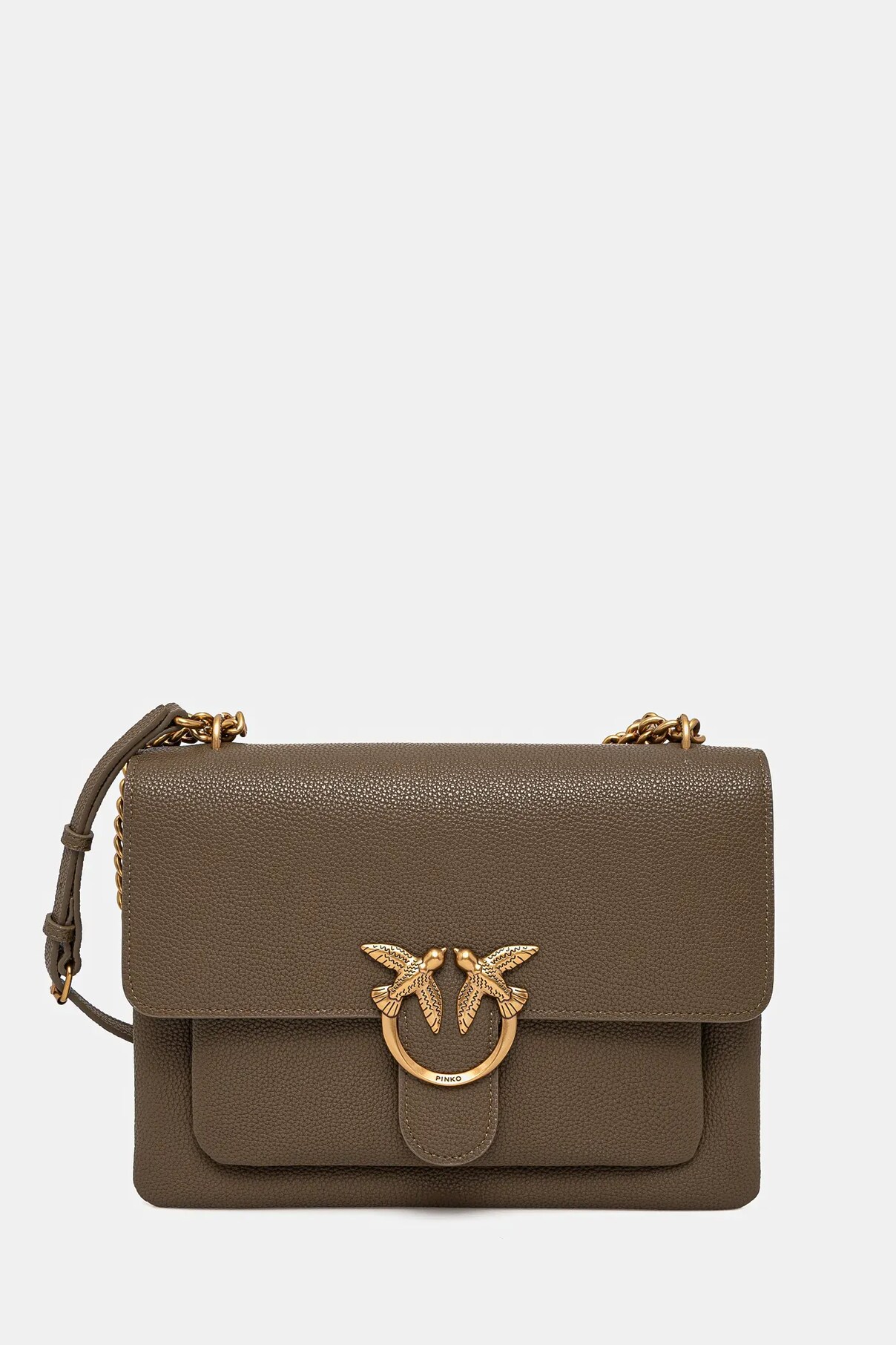 

Сумочка из кожи Pinko, коричневый