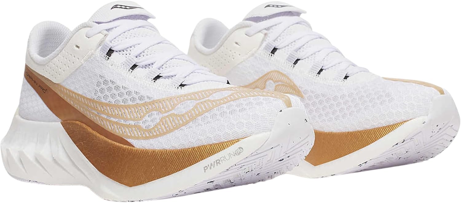 Кроссовки Saucony Endorphin Pro 4 для мужчин, белый/золотой — фото 3