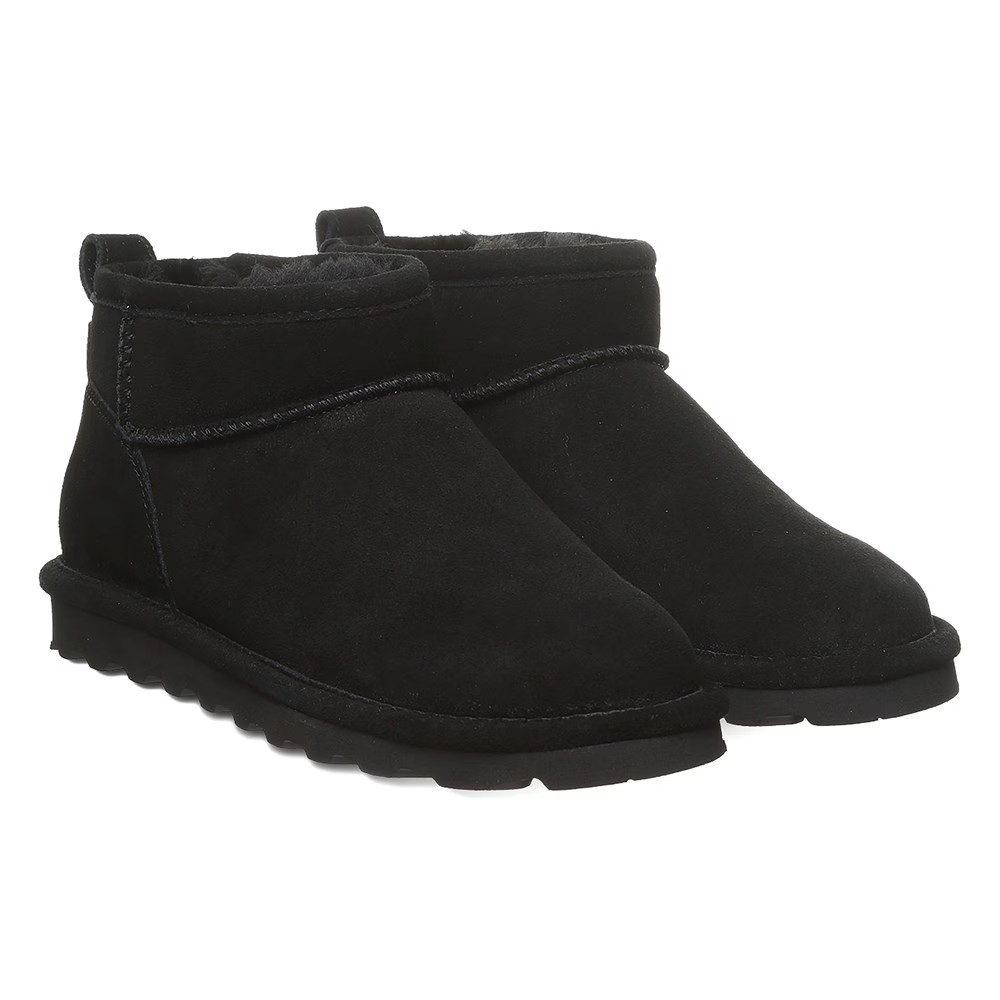 Короткие широкие водонепроницаемые зимние ботинки Bearpaw, черный — фото 2