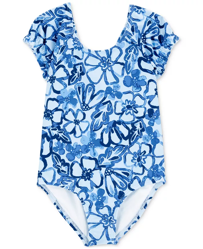 

Купальник цельнокроеный с цветочным принтом для девочек Toddler Girls Floral-Print One-Piece Swimsuit Carter's, мультиколор