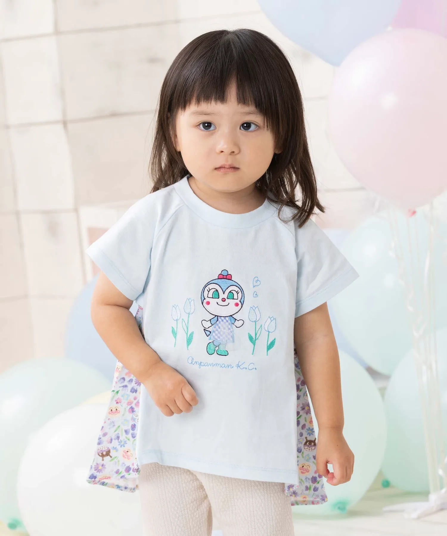 Детская коллекция ANPANMAN / (K) Туника с цветочным принтом Anpanman Kids Collection, Saxophone Blue