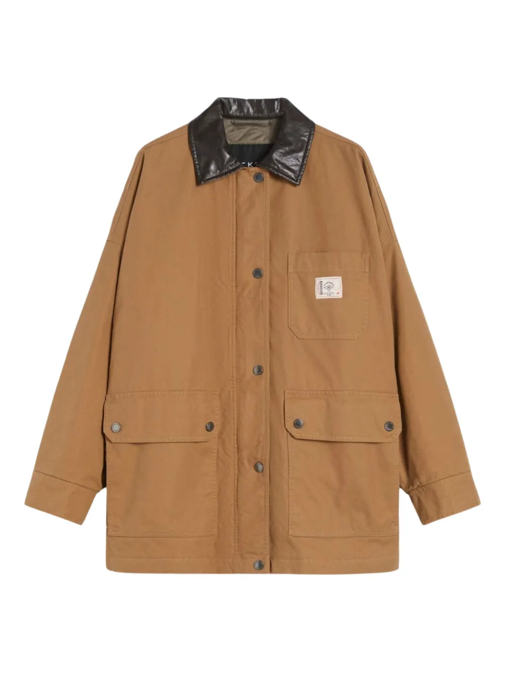 

Куртка с кожаным воротником Weekend Max Mara, коричневый