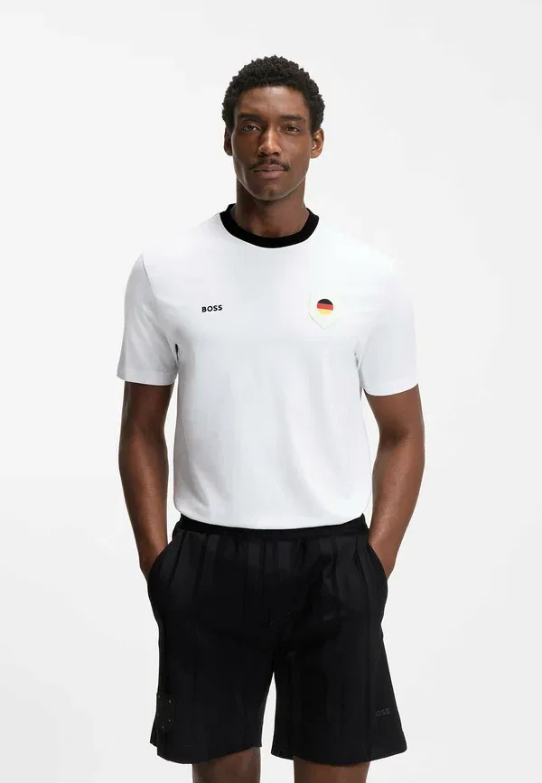 Футболка Boss Ts_Bb bc lux tee print t-shirt, натуральный дуэт