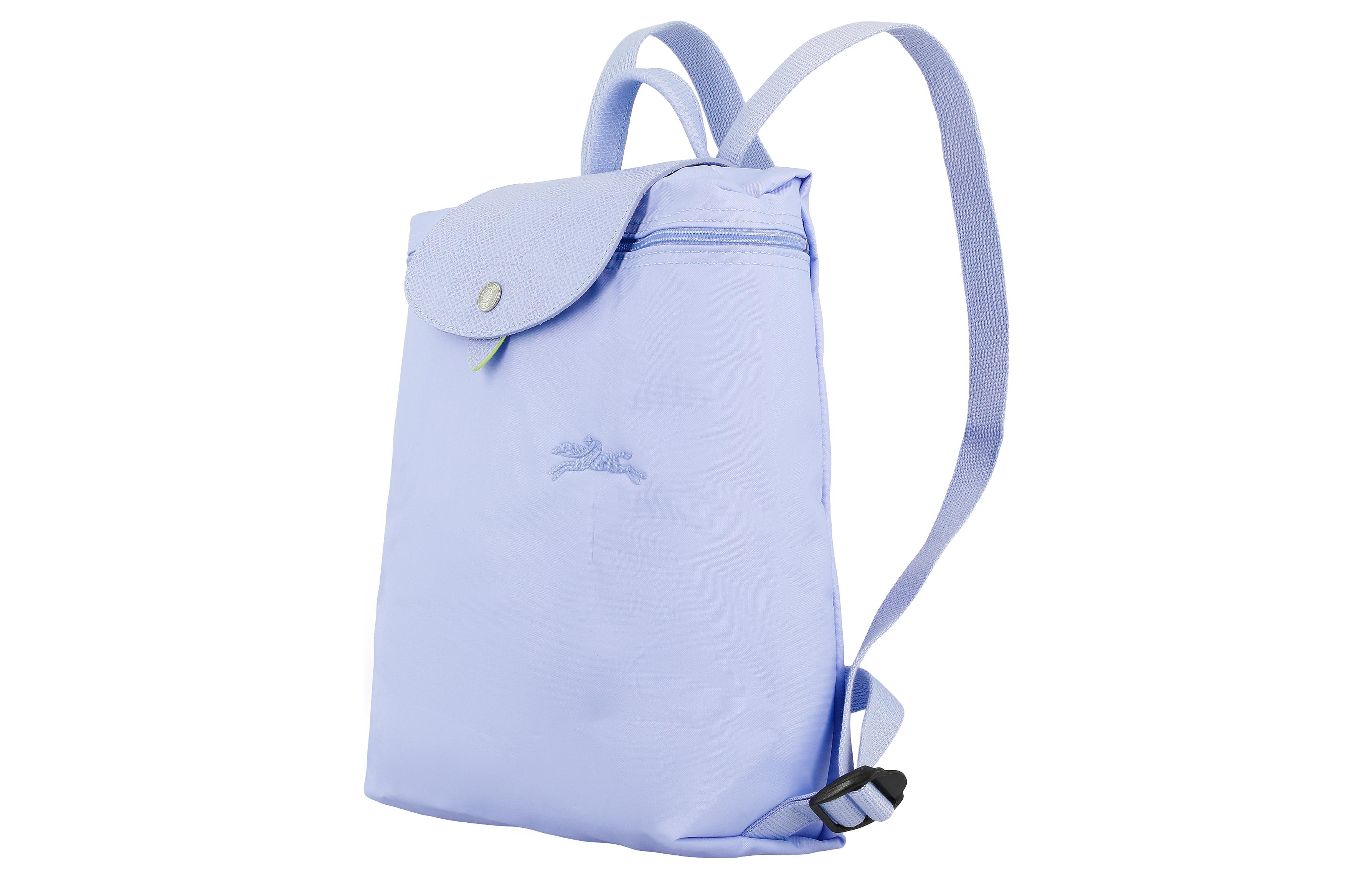 

Сумка-рюкзак Le Pliage Green с отделкой из зелёной кожи коровы Женская Синяя LONGCHAMP