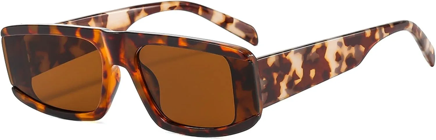 

Квадратные ретро-солнцезащитные очки 2026 года для мужчин и женщин, идеально подходят для отдыха на природе, пляжа и вечеринок (цвет: C, размер: средний) MTZJH, D