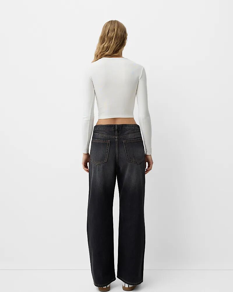 

Черные мешковатые джинсы Bershka