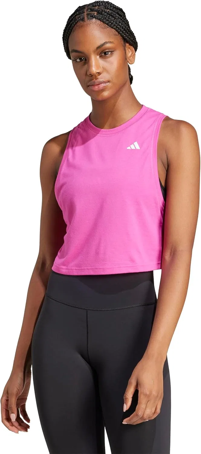 Топ женский adidas Train Essentials Boxy, цвет Semi Lucid Fuchsia — фото 2