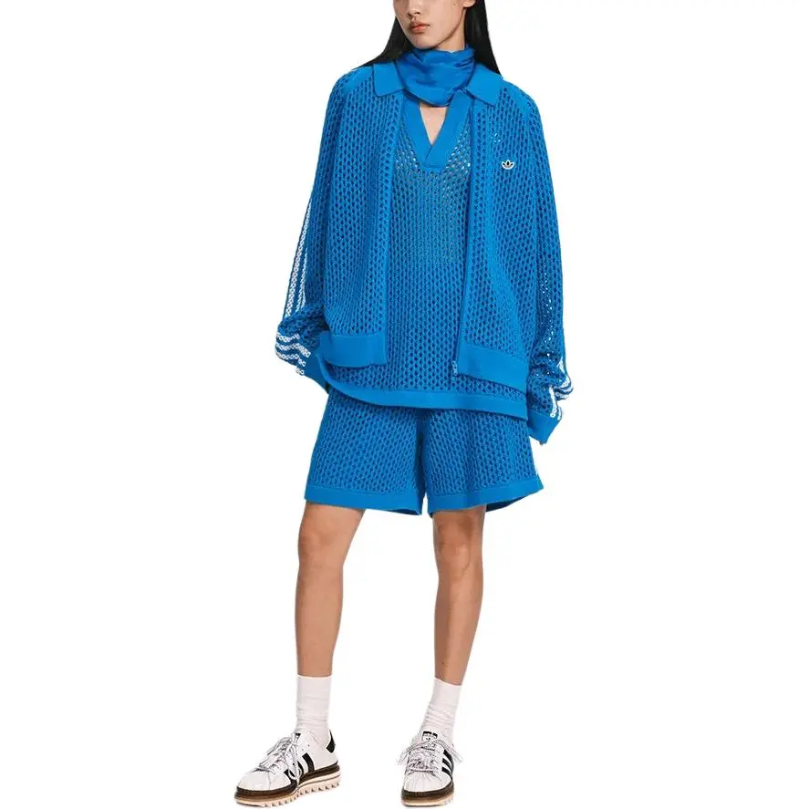 X CLOT Co-brand Knitwear Unisex Blue Adidas Originals, синий — фото 3